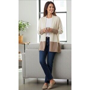 Eileen Fisher Cotton Silk  Cardigan Size L